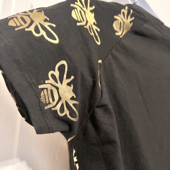 Mystiq 3D Black & Gold Queen Bee Stretch Top-Med-"To Make You Feel Unique" - Picture 8 of 14